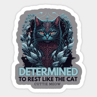 Determined Cat Sticker